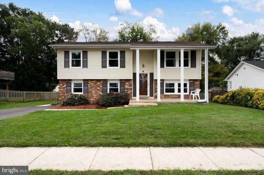 MUST SEE !  Beautifully renovated 4 bedroom, 2 full bath split foyer home in sought-after Four Seasons Estates with a spacious fenced backyard. Brand New Windows, HVAC, Soft Close kitchen Cabinets with Quartz counter top, Dishwasher, upstair flooring and all paint. The main level has a living room, dining room, kitchen, 3 bedrooms and a full bath. The lower level has a large family room, a 4th bedroom, full bath, large utility room and slider to patio with fenced yard. Recent upgrades Vinyl Siding/Shutters/Soffits-2016, Architectural Roof-2018, Water Heater-2019, Driveway-2021. The property is conveniently located to Ft. Meade, the Villages at Waugh Chapel and it provides easy access to major routes to Annapolis, Baltimore, Washington DC .