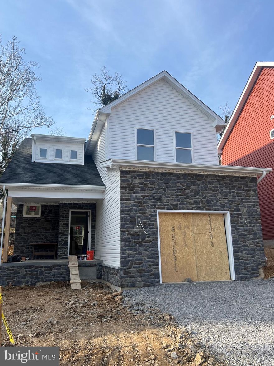 NEW floor plan, introducing the 'Stella'! NO HOA! 3 bed, 2.5 bath new construction home with an unfinished basement, attached garage, and front and back porches! Walking in the front door, you will have a convenient coat closet and half bath in the foyer. The kitchen opens to the breakfast /dining area, which flows to the living room. The home is finished with luxury vinyl plank flooring on the main level, stainless steel appliances, upgraded countertops, and convenient upstairs laundry room by all 3 bedrooms. The primary suite features a walk in closet and tiled shower. There's a tiled shower in hallway bathroom as well. Fully carpeted in bedrooms, landings and hallways are luxury vinyl plank. Public water and sewer, paved road, private driveway, exterior lighting, and sidewalk to your front door. Home is to be built, with 6 months for completion. Make brand new home ownership a reality!