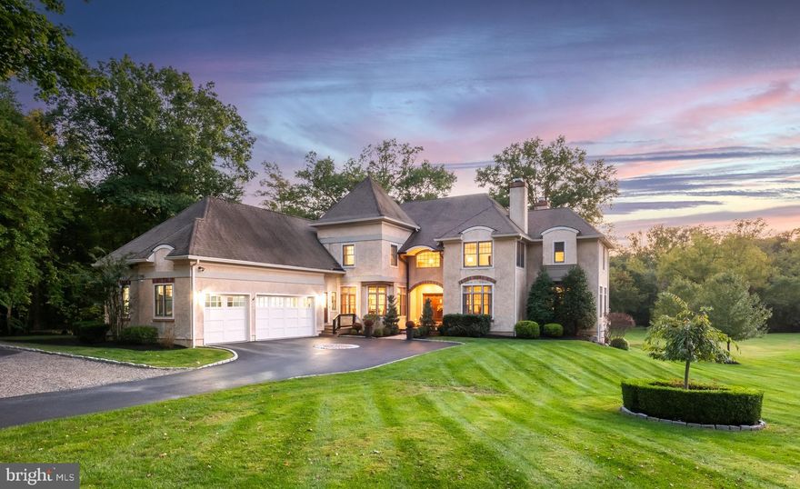 Prepare to fall in love with the harmonious blend of architecture, landscape and multi level outdoor living spaces. This special residence offers an abundance of windows allowing an unparalleled integration of the outdoor and indoor spaces, enjoy the awesome views from every window, including spectacular sunsets, all staged on a level "park like" 1.2 acre homesite in a coveted Easttown Twp. location.   480 Church Road represents an excellent combination of timeless finishes, open floor plan, refinement and comfort. The stewardship is evident throughout the remarkable 3 levels of comfortable living and entertaining spaces. Hallmarks are numerous and include: Gated and fenced front entry, pleasing room sizes, private study with raised panel wainscoting and direct access to deck, turned front staircase and back staircase, custom moldings including crown moldings, rounded corners, deep sills,  Adams casing and site finished hardwoods, tall transom windows, dining room with bay of windows, fireside living room, 2 story raised hearth great room with 3 sets of doors to newer maintenance free deck, Chef's kitchen with peninsula seating, natural stone countertops and SS appliances, glassed breakfast room with views of lush yard and patio, butler pantry, pantry closet, large mudroom,  whole house generator, numerous oversized closets, convenient main floor laundry, formal and informal powder rooms and attached 3 car garage with direct access to the basement storage and door to side yard. Upstairs you will find a double door primary suite with sitting room over looking the back greenery, 2 standout closets and spa style bath with oversized glass shower, dual vanities and extended makeup area. Four more bedrooms with 2 additional private en-suites and 2  more bedrooms sharing a Jack & Jill bath. It does not stop there, the times that can be had by all in the walkout finished lower level offering high ceilings, radiant heat flooring, recessed lighting, expansive wet bar  with brass rail, TV area, plenty of room for pool table and seating, private room ( flex room) with many possibilities currently a gym but previously used for extended stay guests, full bath and storage. The Lower level walks out to the custom fieldstone patio with fireplace and knee walls, perfect for cool nights and toasting marshmallows! Well maintained best describes this home that offers an unbeatable Town & Country lifestyle, now awaits next lucky buyer. Highly regarded T/E school district and close to numerous private schools. Ideal location with close proximity to all the Towns up and down the Main Line offering an abundance of dining and shopping destinations. Enjoy being close to the airport and regional rail lines including Paoli with direct Amtrak service to Manhattan. This is a must see at this price!