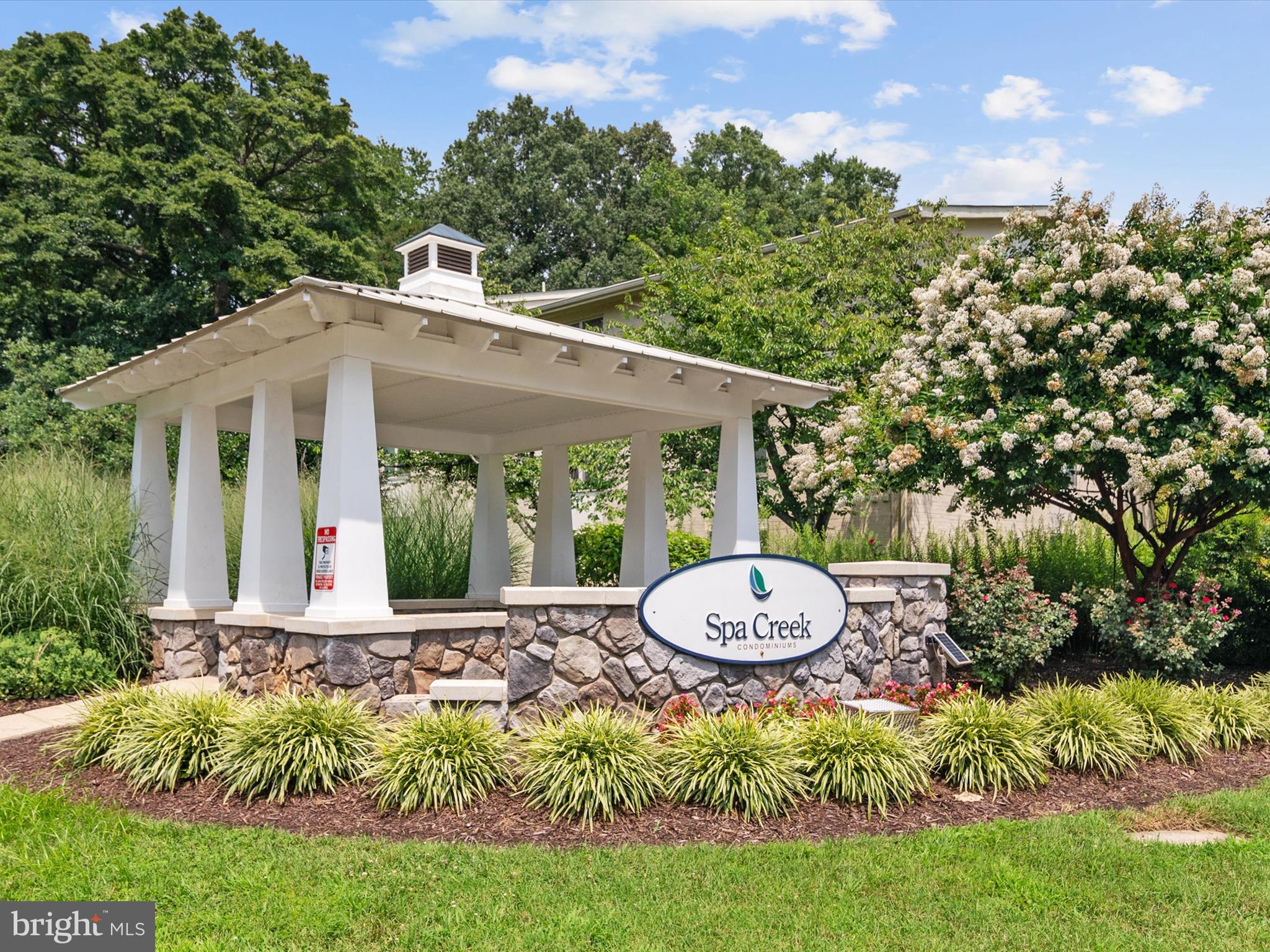 Best recent offering in the community! Immaculate and fully updated 2BR/2BA unit in amenity-filled The Landing at Spa Creek. Multiple newer features include brand new AC, modern flooring throughout, window treatments, main bath with dual vanity, beautiful tile, full tub and stylish fixtures. The stunning gourmet kitchen boasts newer high-end stainless appliances(LG ThinQ and Bosch), a 5-burner gas range, modern and recessed lighting, granite countertops and spacious center island, tasteful backsplash and more than ample cabinet space, and the open-concept living area leads to a relaxing private balcony. There's no lack of closet space here and the unit comes with an additional deeded storage area and assigned parking space.  Terrific community amenities include a community clubhouse with lounge, kitchen, billiards etc, a complete fitness center and outdoor pool. The Landing at Spa Creek is adjacent Truxtun Park, Annapolis’ main city park spanning over 80 acres of green space with hiking trails, a skate park, sections for picnics, playgrounds, tennis and pickleball courts, ball fields and water access! Condo fee Includes Gas & Water!