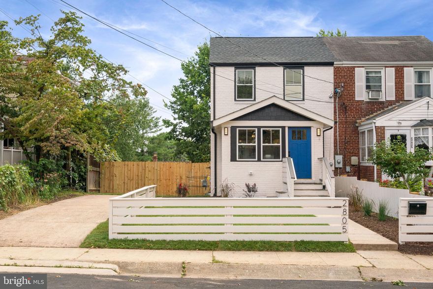 Stunning Renovated Home with Luxurious Amenities, close to the Huntington Metro in Alexandria!  WDC Builders presents this completely renovated home. 
Approaching this charmer, you'll be captivated by the curb appeal.  An elegant, clean, and modern exterior sets the tone for what awaits inside. Custom, modern fence matches the refined, vibrant and professional exterior paint, with freshly landscaped yard. 
Enter the home through the bright and cozy sunroom with a cathedral ceiling that leads into the open living floorplan. Modern fixtures, built-in custom shelving, upgraded LED lights, and energy efficient designer fans provide comfort and ambiance. Make your way through the open living concept that seamlessly connects the living, dining, and kitchen areas.
The spacious open kitchen features custom cabinets with ample storage, Manhattan quartz countertops and backsplash, brand-new stainless-steel appliances, and a striking farmhouse sink. Store your wine, chef’s tools, and entertaining items in your private pantry. 
The upper level of the home features a primary and guest room, with an abundance of windows to capture natural light. An enlarged bathroom with double vanity and custom tile has a privacy glass window to provide additional light.
The lower level of the home features a large third bedroom, which may also be used as a rec room or office space, complete with spacious closets. One highlight is the large primary ensuite bathroom, creating a spa like experience. The opulent double vanity with elegant fixtures, provides an indulgent space for getting ready in the morning or unwinding in the evening. 
The private fenced-in yard is your haven for relaxation and entertainment. A charming patio complete with pavers, offers a perfect spot for unwinding after a long day, enjoying a cup of coffee in the morning, or hosting gatherings with friends and family. The outdoor space offers versatility and privacy, making it ideal for all your leisure activities- and perfect for pets! 
All new electrical, plumbing and HVAC systems have replaced the original 1950’s era systems. New water heater, appliances, 30-year HD architectural shingle roof, and low E/ energy efficient windows. Custom features throughout- English casing, gleaming hardwood floors, custom trim woodwork, and shaker doors. Attention was paid to every detail, in these thoughtful improvements.  Numerous updates add peace of mind, all permits may be viewed on the Fairfax County website.
Short distance to the Huntington Metro, featuring the Yellow Line.  Also close to many nearby shops (like the brand-new Aldi) and restaurants, with even more coming soon!  Minutes from Old Town, Eisenhower, Del Ray, National Harbor, Amazon HQ—easy access to I-495. 
The social nature and vibrant community spirit of this neighborhood has been recently featured on News Channel 4, The Washington Post, and other publications.  No HOA, but a very active civic association with several events/activities throughout the year.  Engaging social media sites and newsletters post information on events like the annual block party, home and garden tour, food trucks, and much more.  
Don’t miss your chance to experience clean, modern living and convenience in Alexandria.  Make 2805 Fairhaven your home today!