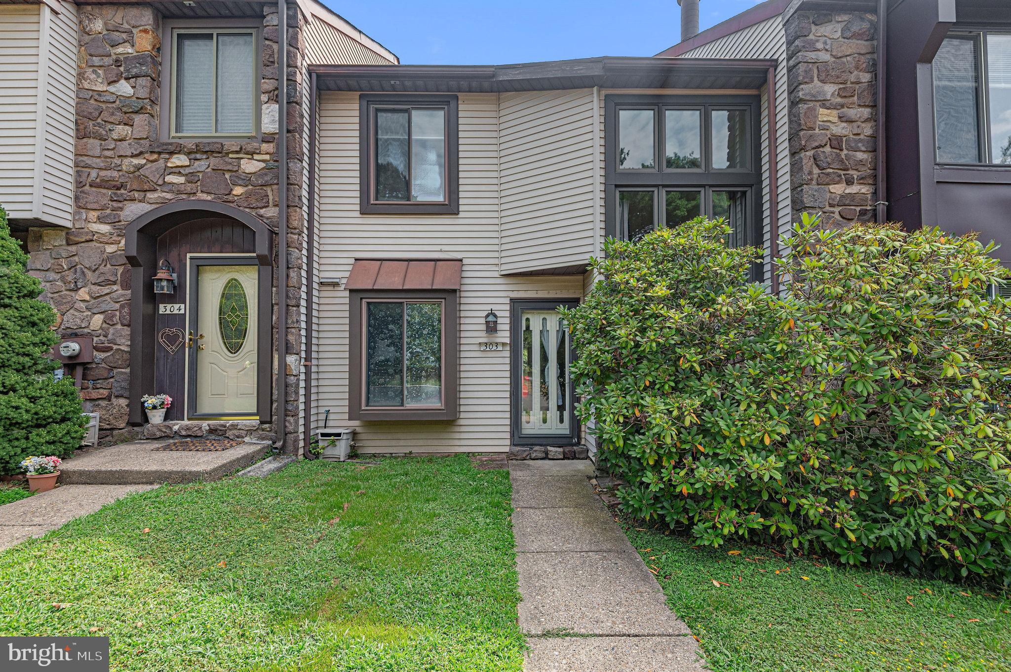 Absolutely move-in ready 2-bed, 1.5-bath townhome in the desirable Raintree community of Newtown Township, within Council Rock schools. Features include a bright kitchen, formal dining room, powder room, and a cozy great room with fireplace and access to a private patio and fenced yard on the first floor.
Upstairs offers full bath, two spacious bedrooms with bamboo floors and ceiling fans, plus laundry and attic storage. Walk to Newtown Borough, shops, and dining. Community amenities include pool, tennis, playground, and more!