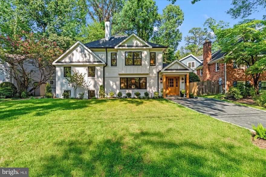 Newly Re-Built and Expanded custom renovation that delivers on exceptional style, comfort, and functionality. This home is nestled in nature in the Timber Branch neighborhood, yet just minutes to the Pentagon, DC, Old Town, Del Ray and Crystal City. In 2025, this 1950s original brick home was stripped down to the studs and completely rebuilt and expanded to create a 5 bedroom, 4 bathroom home with approx 3000 finished square feet. Enjoy an open concept gourmet kitchen w/all new appliances, complete with a butlers pantry, great room, luxurious primary suite, dining room, plenty of storage, and mudroom. 4 bedrooms, 3 bathrooms and laundry on the upper levels. A walk-up attic provides coveted off-season storage. The light-filled lowest level offers a flexible floor plan where the 5th bedroom can be a guest bedroom, home office and/or play space and a 4th full bathroom. All systems (appliances, roof, HVAC, windows, tankless water heater) are new and come with manufacturers warranties. New copper plumbing, electric wiring, framing, insulation, drywall, paint, flooring, sewer line and open floorplan. Builder to provide a 1 year warranty on workmanship. Located across from the Timber Branch creek, this home has views of trees from almost every window. The front lawn is a gathering spot for neighbors and the backyard is hardscaped with a private patio. Dog walkers and joggers love the neighborhood, too! Convenient to many public and private schools. See the 3D virtual tour.