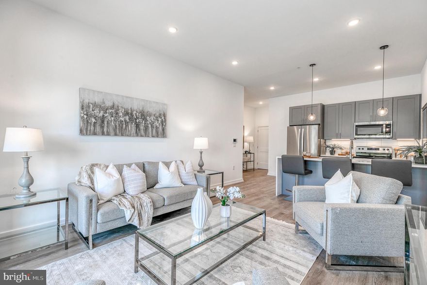 OFFERING 1 MONTH FREE WITH LEASE START DATE WITHIN 30 DAYS OF APPLICATION! BRAND NEW construction apartments right in the heart of Fairmount/Brewerytown! Be the first person to live at The Fairview,  brand new modern homes featuring stainless steel appliances, recessed LED lighting throughout, high efficiency HVAC and hot water, secure entry system, washer and dryer in each unit, high ceilings, hardwood floors plus skyline views.  Building features a private roofdeck, elevator, business lounge, storage for additional fee and is pet friendly! 1 bedroom apartments available as well! First Floor features a Wifi-Lounge for anyone working from home.  This location is in the best part of Brewerytown and can't be beat. With a walkscore of 89 you're near all the best cafes, doggy day cares, restaurants, and bars. Public transportation routes on both bus and trolley are right out your door and proximity to Center City, Kelly Drive, Fairmount Ave, I-76 and I-676 make this a great location for work and play! First Month, Last Month, and Security Deposit required at lease signing. *****please note these photos are of a different unit in the building. 301 does NOT have a balcony or breakfast bar. All other finishes are the same********
