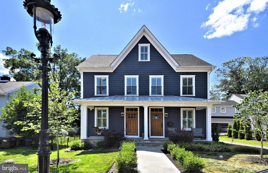 Welcome to 60 South Church Street.  Is this the house you thought was a twin?  It's a single family with two front doors.  Located in the historic district of desirable Doylestown Borough, this 4 year young home sits directly across from Burpee Park.  Built in 2018, this home offers 4 spacious bedrooms and 2.5 baths and boasts hardwood floors, recessed lighting and beautiful trim throughout. From a cozy, bluestone full front porch, enter this home through mahogany front doors to a spacious foyer with custom built in lockers and coat closet.  This leads to the open floor plan with a family room, kitchen and dining area for great entertaining.  The first floor has wood shutters for all window coverings.  Foyer, sitting room, hallway, stairwells and second floor hallway have shadow boxing.  Kitchen upgrades include a 9.5’ island, quartzite countertops, a built-in beverage center, GE Monogram stainless steel appliances, a Shaw farmhouse sink, a Waterstone bridge faucet and under cabinet lighting.  Family room has a coffered ceiling with LED recessed, dimming lights, a custom built mantle above a gas fireplace and surround sound.  A separate sitting room offers additional open space or the option for privacy with barn doors.  Off the kitchen is a mud room offering additional cabinetry for a food pantry and additional storage.  Second floor offers 4 great sized bedrooms with custom built in wood shelving in all closets.  Spacious master bedroom offers a very large master closet with custom built in cabinetry.  Master bath offers marble floor, marble half wall and fully tiled marble stall shower and a free-standing cast iron tub.  And keep your feet warm with the radiant floors.  Hall bath offers a fully tiled stall shower and marble floors and countertops.  Convenient second floor laundry has plenty of counter space and cabinetry.  Enjoy outdoor living space on a patio and/or fire pit area in the fenced in rear yard.  Other offerings include a security system with exterior cameras with smoke/carbon monoxide detectors tied into central monitoring, Pella Architect Series windows and additional insulation in the second floor ceiling and attic rafters.  There is plenty to see in the energy efficient home in the heart of Doylestown within walking distance to all the Borough has to offer.  Schedule your tour today.