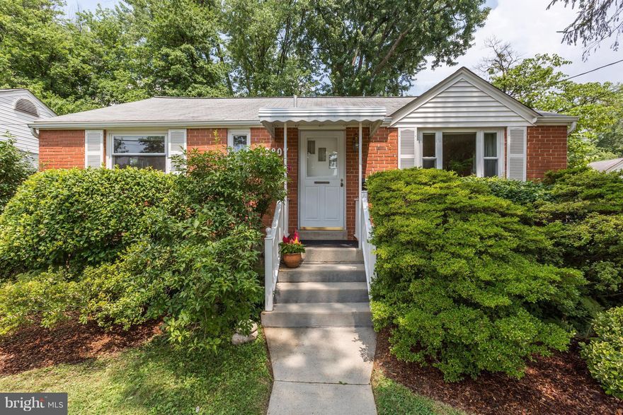 Charming brick rambler w/spacious LR, DA, Kit w/butcherblock counters, sunroom, 3 BR, 1 full BA all on one easy-to-access main level. Generous open LL offers opportunity for expansion. Electrical heavy-up. Enchanting garden w/raised plant beds & shed. Walk to local public elem, mid & high schools, bus lines & Metro. Close to Wheaton Mall. Home warranty conveys to new owners.