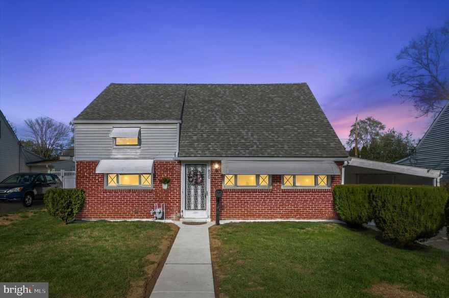 OPEN HOUSE IS CANCELLED!! PROPERTY IS NOW UNDER CONTRACT ! Welcome to this beautifully upgraded  Cape Cod home, where classic charm meets contemporary convenience. Don't let this picture fool you. Step inside to find a spacious and inviting interior, highlighted by fresh paint and expanded 1450 sf floor plan. The heart of the home is the new stylish kitchen, featuring oak cabinetry, quartz countertops and  stainless steel appliances, perfect for culinary enthusiasts. Chose to dine either indoors in the formal dining room or in the lovely 3 season sunroom or dine outdoors in the fresh air amidst nature on the rear deck. Sit back and relax in the formal living room with wooden accents or in the additional family room, which is also an ideal quiet space for home office. Originally a 4 bedroom home, these owners modified two into one rare find; your deserving fabulous master bedroom with dual walk-in closets and lots of natural light. The updated hall full bathroom is just outside the master suite . The second floor features a powder room and  2 expanded bedrooms, one with an additional toy room/ closet. Outdoors, the fenced rear yard offers a private retreat with mature trees, complete with a convenient shed for storage. The lovely wood deck is perfect for entertaining or relaxing under the sun. Additional features of this fine home are: Roof (2018) Heater (2023) Water Heater (2023) Kitchen (2015) New 2-car Driveway (2020) Plus an attached Carport for parking a 3rd Vehicle, New Front Concrete Steps and Pathway (2025) Rear Yard French Drain, New Rear Fencing and  Freshly Painted interior throughout. This home blends comfort and style, making it a must-see for anyone looking to settle in a welcoming neighborhood. Near-by to Septa Trainlines, YMCA, Schools and Shopping Conveniences. Don't miss your chance to make this home yours!