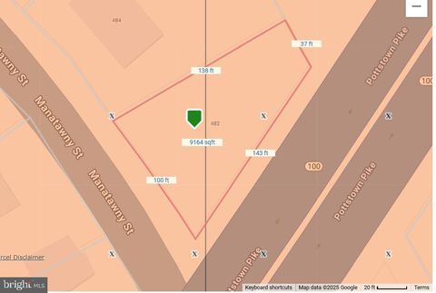 Vacant Land For Sale - 482 Manatawny Street<br/> POTTSTOWN, PA 19464