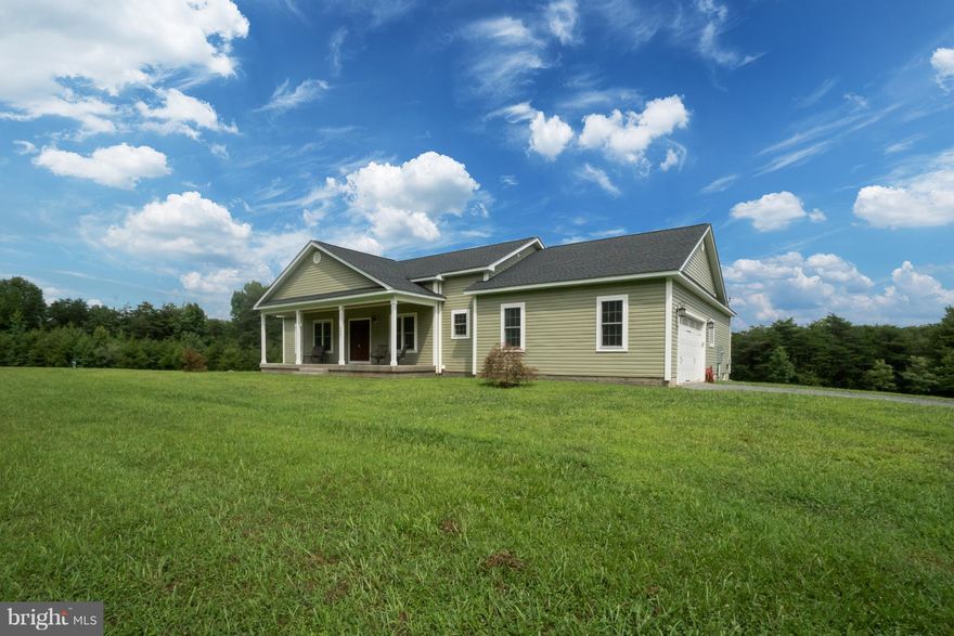 !!Absolute Unicorn!!  Nearly impossible to find one level living. Brand new in 2017 almost 2700 sq feet on main level. 10 acres with the ability to subdivide and sell off 5 acres.  Granite/Stainless Kitchen. Custom tile baths. 5 minutes to 66, yet private as it gets.   Also 2700 feet of unfinished walkout basement with plumbing roughed in already to finish as desired. High end finishes throughout.