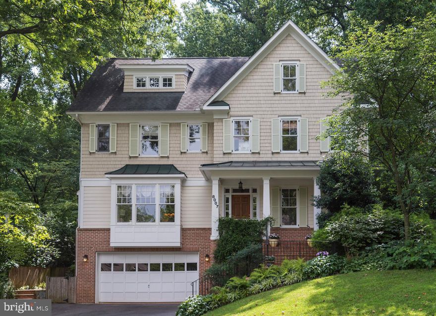 NEWLY PRICED & FRESHLY STAGED, MUST SEE!  Arts & Crafts custom home by Patrick Keating Builders. 6BRs/5.5BAs combines welcoming rooms w/ cozy informal spaces. Chefs Kit adjoins FamRm with sliding doors to stone patio. Lux Master Suite/Bath, laundry, addl 3BR/2FBa on 2nd lvl. LL RecRm, Ex.Rm, storage rm. Bonus Rm+ full bath on 4th Floor. 2 Car garage, back-up power system.