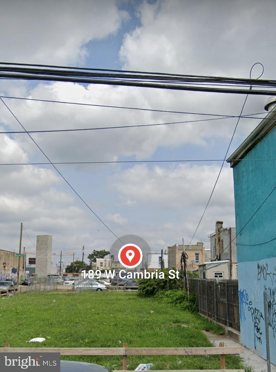 189 W Cambria St – 768 Sq. Ft. RM1 Lot | Ideal for Duplex Development

Great opportunity for developers and investors! This 768 sq. ft. RM1-zoned lot is perfect for building a duplex, allowing for two residential units in an up-and-coming Philadelphia neighborhood.

Located in a rapidly growing area with easy access to public transportation, major highways, and local amenities, this lot offers strong potential for rental income or resale. With increasing demand for multi-unit properties, this is a prime chance to invest in a high-growth market.

Don’t miss out—contact us today for more details!