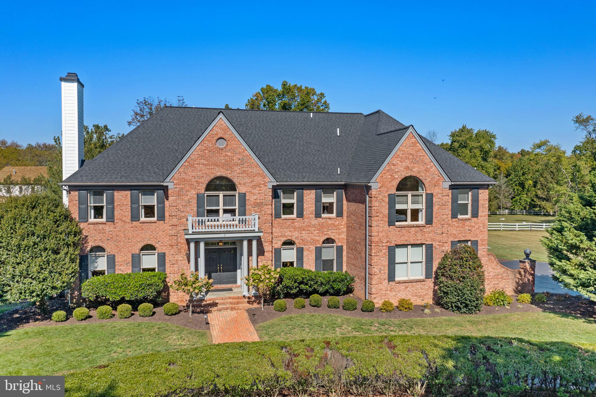 Available immediately! * BONUS * stucco was replaced with Hardie Cement Siding in September 2022. Welcome to 3 Dovecote Lane in the prestigious Dovecote neighborhood in the heart of Willistown Township. A traditional colonial styling with 3-car garage and brick front. Enter into the gracious entrance hall with marble floor flanked on one side by the large dining room with butler’s pantry to kitchen entrance. On the other side the living room with hardwood floors and gas log fireplace. Through the French doors you will find the first of two powder rooms and the all-important home office with built-in bookcases. Do not miss the cozy sunroom/reading room with access to the rear deck. The back of the house is open to accommodate the family room with the second gas log fireplace, vaulted ceiling with skylights and recessed lighting. Onto the family breakfast area and kitchen equipped with island and 3-stool breakfast bar, granite countertops and 6-burner gas stove. There is also a mud room with the second powder room and the main floor laundry room. Upstairs is the primary bedroom with tray ceiling and a spacious sitting room with adjoining 2nd floor office. The primary en suite bathroom has double vanities, jacuzzi tub, steam shower and natural lighting provided by the skylights. On this level there are 4 additional bedrooms, each with their own en suite bathroom. This floor is completed by the convenient 2nd floor laundry room with utility sink. Upstairs to the 3rd floor is the 6th bedroom suite with bedroom, sitting room and the 6th full bathroom. The lower level is terrific finished space ideal for rec room, workout space and a TV/theater room with raised platform for better viewing! This level also has a wet bar with mini fridge and pendant lighting as well as the 7th full bathroom. There is still enough room for storage as well as a French door to a walk up. The mechanical components of the house were not overlooked. There are 4 separate HVAC systems to control the temperature inside of the house and 2 separate hot water heaters, one of which is an instant hot tankless unit. The house is situated on a beautiful, level 2.1-acre lot with a multipurpose sport court ideal for hoops or pickle ball on bright sunny days. Dovecote is ideally situated only minutes to Malvern Borough with its shopping and restaurants, along with easy access to the R5 line to Philadelphia or the Amtrak train in Paoli to New York.