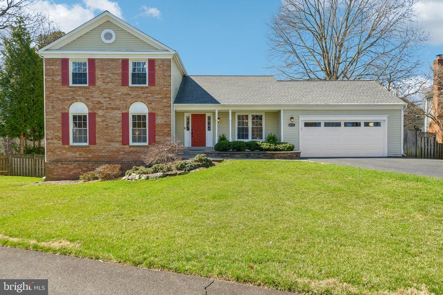 Open House 3/23 Noon to 2pm* Spacious colonial on the end of a cul de sac in Prosperity Heights, a neighborhood loaded with sidewalks, playgrounds, and easy commuting access. The home is fully fenced with a great play area in the backyard currently home to a trampoline. The covered front porch greets you into this warm home with a large family room with 3 bright windows. There's a coat closet and powder room in the foyer, a dining room to the right and then the back of the house is an open floorplan with white kitchen cabinets, granite counters, stainless steel appliances, pantry cabinet with roll out shelves, eat-in kitchen space that overlooks a large and bright family room complete with built in bookcases, an extra storage area with display shelves and a desk, and a sliding glass door to the wood deck. Off the family room is a laundry room with side by side washer/dryer, extra storage closet, and access to the basement. The basement is deceptively large - it's actually one large room with a huge storage closet and full bath, then down a step to another finished level perfect for a gym, guest room, craft space, etc. So many uses for this walk out level! The upper level features hardwood floors throughout. The primary suite has a large walk-in closet, updated bathroom with 2 vanities and shower. The three secondary bedrooms share an updated hall bath and linen closet. Don't miss this move in ready home! Roof 2022, HVAC 2023, Water Heater 2016, Range less  than 1 year old, Dishwasher 1 year old, bike racks in garage can convey. Enjoy the neighborhood playground on Monarch Lane about a half mile away or the 2nd playground and walking paths at Eakin Park.