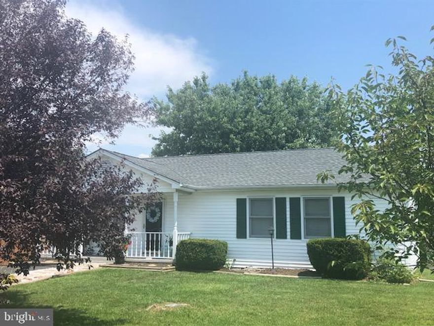 One level ranch style house with 3 bedroom, 2 bath ranch home with large kitchen/eating area with stove, refrigerator, dishwasher.  Primary bedroom has private full bath. Laundry area with washer and dryer, rear deck off kitchen and large, level, partially fenced rear yard with storage shed.  Paved driveway.   Newer carpet. Interior painted.  No Pets/No Smoking Tenant responsible for all utilities, yard maintenance and renters insurance prior to move in.