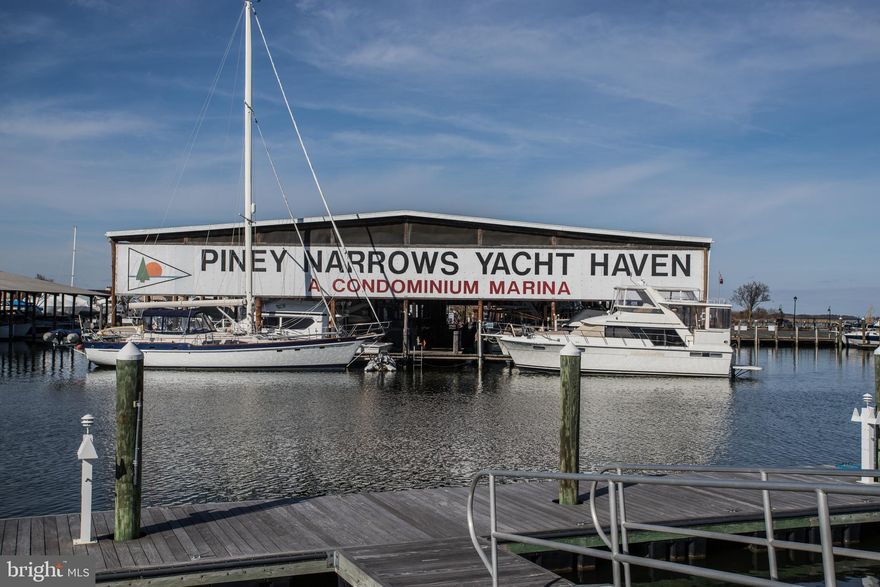 Don't miss this opportunity to own this boat slip at Piney Narrows Yacht Haven!  One of the most desirable locations at this marina.  Slip D-9 is a covered 42' with a 15' beam. It has a finger pier access and 2-30 amps service.  The Narrows is just minutes to Eastern Bay south or north to the Chesapeake Bay.  Fishing these waters is like no other.  Numerous species of fish, crabs and marine life exist here.  Walk or bike to some of the Narrows finest dining experiences or if you prefer waterside night life, check out the tiki bars.  And if you are a golfer, Queenstown Harbor Golf course offers two 18-hole golf courses.  Hotels, shopping, tourist center and for those that enjoy the outdoors, Cross Island Trail is 36+ miles of scenic views of nature.  Amenities include, pool, ships store, picnic area, showers, laundromats, yachtsman club lounge, fuel dock with gas and diesel (free pump out with fuel purchase), gated community with code access, climate-controlled heads and showers, parking for slip holders and guest, onsite Canvas Shop, Wi Fi and water included with slip.  Slip holders are responsible for electric through Delmarva Power.