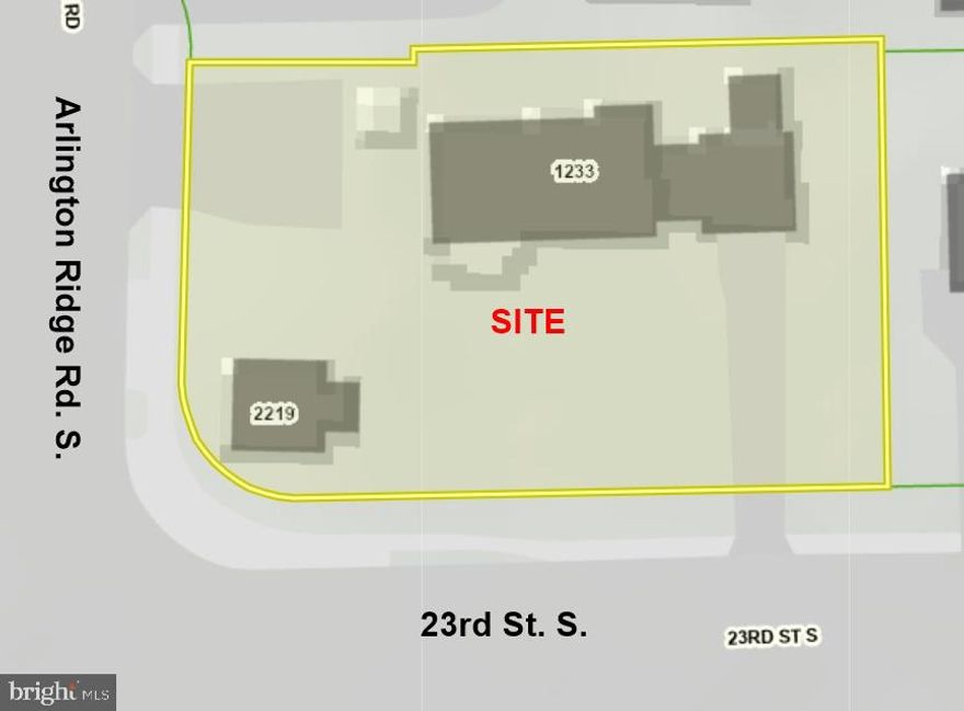 16,025 sq. ft. lot on Prestigious Top of Arlington Ridge Neighborhood.  Offering strong investment and redevelopment potential. The generous lot size may allow a developer to build an estate property or take advantage of Arlington’s Expanded Housing Option to build townhomes or a multi-family building.  Also included is the free-standing office at 2219 Arlington Ridge Rd. S., ideally positioned on the high-visibility corner of Arlington Ridge Rd. & 23rd St. S. This office provides rental income or could serve as a work-from-home suite for the new owner.  Both the main residence (leased through 6/30/26) and the office (leased through 4/30/26) are currently tenant-occupied, providing immediate income potential.  Zoned R-10.  Prime, close-in location convenient to the Pentagon, Amazon HQ2, National Landing, Westpost, Reagan National Airport, Army Navy Country Club, Oakridge Elementary, and upscale shops and restaurants. Sold in As-Is condition.