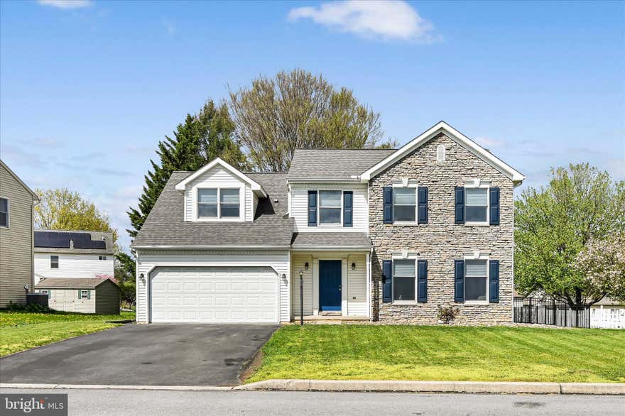 Welcome Home to 430 Oak Lane, Palmyra. This stunning stone-front colonial in The Oaks community checks every box plus some. With 4 bedrooms, 2.5 baths, and a long list of recent updates already done, this is the move-in-ready home you have been waiting for. Since 2023, the sellers have transformed this home from top to bottom: brand-new luxury flooring throughout the main level, fresh paint, new shutters, updated landscaping, a remodeled powder room, a redesigned pantry, and a newly added upstairs laundry area. The roof was replaced in December 2023, and the furnace and central A/C were both installed in November 2020.  Inside, the layout flows beautifully from the crown-molded formal dining room with a stunning globe chandelier to the open family room anchored by a jaw-dropping floor-to-ceiling stacked stone wood-burning fireplace. The eat-in kitchen features stainless steel appliances, a center island, and a sliding door to a fenced backyard perfect for entertaining. The primary suite offers dual closets and an en-suite with both a soaking tub and a private shower. Three additional spacious bedrooms provide the flexibility families need.

Don't wait — schedule your showing today.