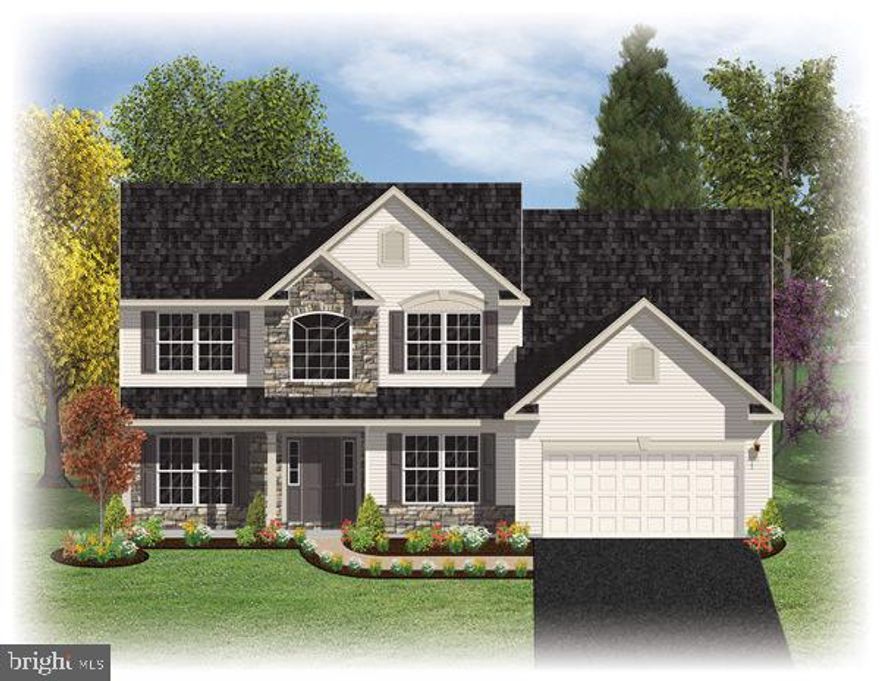 Berks Homes Savannah ''B'' model with morning room addition and 3 car side-entry garage. Home will feature gas fireplace, stone facade and master bath upgrades.