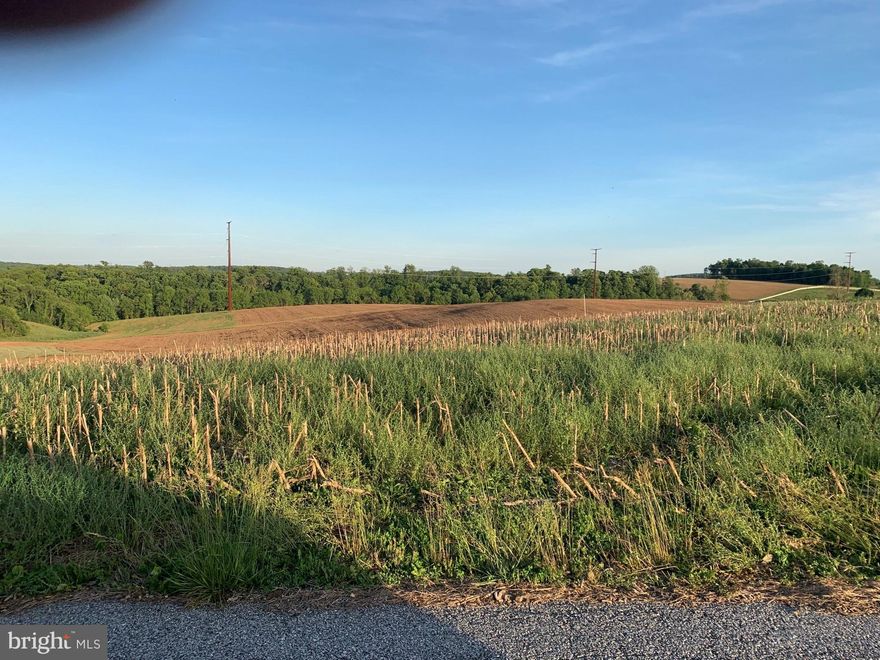 Very nice 1 acre lot surrounded by fields and a great view from all sides.  1/2 mile from Pleasant Valley Golf Course and minutes from I-83.  Well is drilled and produces 5.45 gpm.  Lot has an additional 400 feet well that can be used as a geothermal source