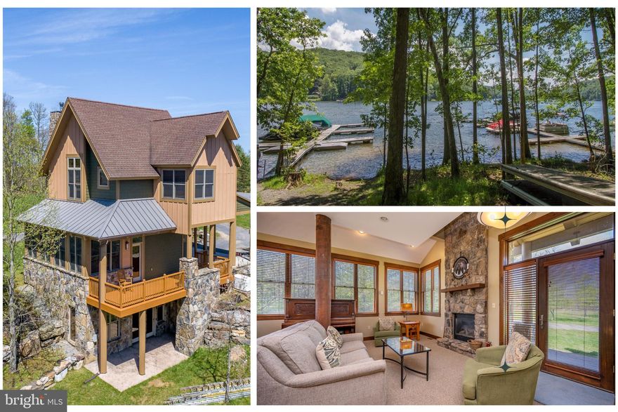 Luxury Mountaintop Ski Chalet with scenic Deep Creek Lake Access for year-round enjoyment. Just minutes from Wisp's ski slopes and ASCI Whitewater, this fantastic location is ideal for exciting summer adventures and winter skiing with effortless connections to the Ski Lodge, easy-access mountaintop ski parking, lift tickets, on-site community amenities, and everything you need. Exceptional craftsmanship and upscale finishes shine throughout this home's bright, open layout designed for entertaining. Unwind by the striking stone fireplace in the inviting living room, while a generous family room and sunlit, flexible loft provide ideal spaces for entertaining, relaxing, or hosting guests. Three bedrooms and 3.5 baths across three beautifully designed levels deliver comfort, privacy, and room to gather. A convenient double carport adds everyday ease for owners and visitors alike. Surrounded by lush, thoughtfully landscaped trees, the setting offers a quiet mountain ambiance with filtered woodland views and a true resort feel. Designed for four-season mountain living, this home offers a high-efficiency HVAC system, architecturally enhanced cylindrical exterior columns, and tastefully updated interior and exterior paint—combining luxury aesthetics with resort-level performance. The home has been carefully maintained over time, reflecting pride of ownership and presenting with the feel often associated with well cared for owner-occupied properties. You'll love the Deep Creek Highlands community, featuring private lakefront access, scenic walking trails, sports courts, playground, and a resort-style outdoor pool with pavilion—ideal for both active adventures and laid-back mountain living. From first tracks at Wisp to summer days at the lake and championship golf at Lodestone, this prime location places every season’s adventure just minutes away, making it a rare and rewarding place to call home.