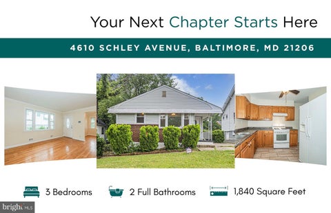 Homes For Sale - 4610 Schley Avenue<br/> BALTIMORE, MD 21206