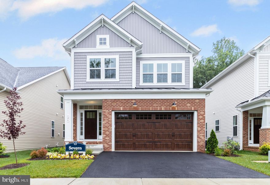 TO BE BUILT The Severn floor plan by Koch Homes, the largest and most spacious design offered at Ford's Grant , is the perfect blend of of form and function. With it's generous, well designed kitchen, incredible island and great room with 10' ceilings, the Severn is ideal for families seeking both luxury and functionality. The kitchen overlooks an expansive great room. A handy built in bench with cubbies is situated at the garage entry into the kitchen adding another custom feature to this gorgeous home along with a large pantry with plenty of shelving for storage. 
Upstairs the second floor includes 4 spacious bedrooms including an owners suite with 2 large walk-in  closets not to mention owners bath luxury shower and a convenient 2nd floor laundry room. The lower level can be finished to include a rec room, a 5th bedroom and a full bath, giving the Severn  plenty of room (over 3400 sq. ft.) for your family's needs. 
Discover the charm of Ford's Grant, a quaint enclave nestled in a picturesque setting enjoying the perfect blend of tranquility and convenient access to all the amenities of Annapolis history, dining, shopping and recreation. Embrace the ideal blend of education with award winning schools and community in an acclaimed environment. Some optional items may be seen.  LAST SECTION JUST RELEASED -BACKS TO CONSERVATION AREA!! SUMMER SAVINGS  limited time 2/1 INTERESR RATE BUYDOWN  or $20,000.00 CLOSING COST Contribution with use of seller preferred lender and title Company .   Photos  not of actual home but same homestyle. Some options might be seen.