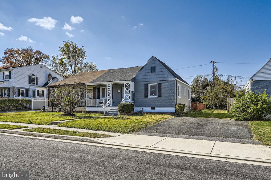 Newly remodeled, this cozy 2BR/1BA semi-detached Rancher sits on a spacious lot in the quiet neighborhood of Overlea.  The freshly painted exterior accented with black shutters and white trim brings you to the covered front porch of your new home.  Step inside this stunningly transformed living space beaming with natural light and an open floor plan. The  living room beams with natural light and give a view into the open concept dining room and kitchen.  The dining room features a chair rail molding and plenty of room to entertain family and friends.  The kitchen boasts new stainless steel appliances, plenty of cabinets, and sleek quartz countertops. A newly remodeled full bath sits between a spacious primary, and sizable secondary bedrooms. From the kitchen step outside to the wood deck that overlooks the wood fenced yard with plenty of green space, a large shed, and access to the driveway from the front to back.  This home is move-in ready with so much to offer new homeowners.  Imagine all this and in close proximity to shopping restaurants, and commuter routes.