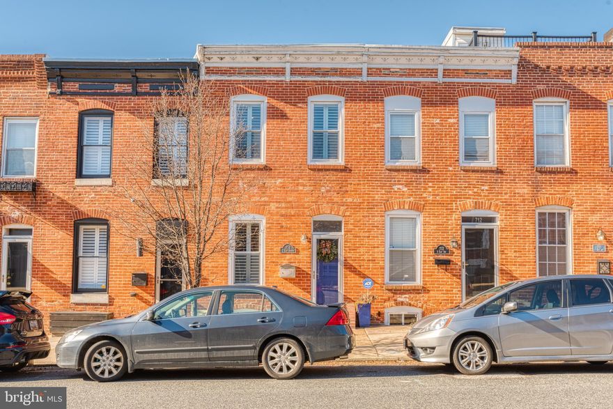 Welcome to 714 S East, situated in a PRIME location in one of Baltimore's most desirable neighborhoods, Canton. Just a short walk to Canton Waterfront Park, Patterson Park, Fells Point, and all the bars/restaurants Canton has to offer. On the main level, this home features an open floor plan with tons of room for entertaining. Hardwood floors, tons of natural light, ample dining area, and a recently renovated kitchen (2017) equipped with a built in bar area and beverage fridge. The full bath on the main level and oversized private back patio make this home perfect for entertaining.  Upper level comprises of not one but TWO master suites, each with spacious bedrooms, ample closet space/storage, and renovated bathrooms. Basement is mostly finished and perfect for a home gym, office, guest bedroom, or second living area. Turn key home, ready for you to move in! Roof done in 2018 with warranty that will convey to buyer, windows with plantation shutters replaced in 2017, and AC unit replaced in July 2020. Easy parking. Don't miss out on this fantastic value in a fantastic location!!! This home will sell in a flash!