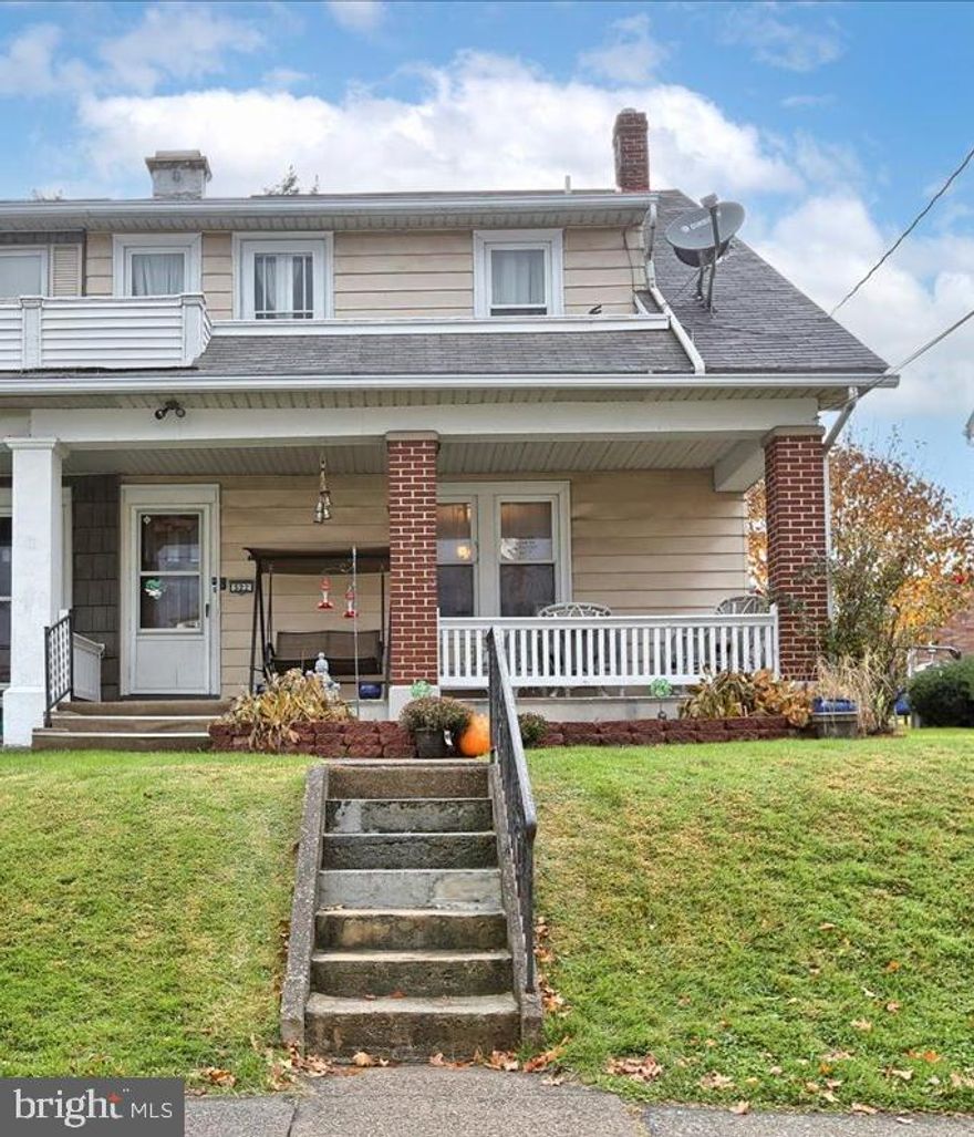 AMAZING opportunity to own this lovingly cared for gem in the heart of Steelton! Picture yourself greeting family & friends as you relax on your comfy front porch.  Upon entering your new home you will fall in love with the striking vestibule! Continuing into the living room you surely will be pleased with the ample living space including the adjoining formal dining room & kitchen. Notice the classic wood trimmings throughout the house; complimented by 1st level MATCHING CERAMIC TILE FLOORING. The gracious dining room is ideal for holiday gatherings. The eat-in kitchen has an abundance of cabinets and a WALK-IN PANTRY with build-in cupboards. The kitchen provides direct access to a wonderful yard with plenty of room for grilling and gardening! Upstairs you will find four bedrooms as well as a convenient hall closet to handle any additional storage needs. The 3rd level is a phenomenal space perfect as a 5th BR or loads of options. It is currently being used as an office/workshop! You'll find additional storage space in the unfinished basement, along with a FULL BATHROOM and laundry hookup for added convenience. Plenty of room for a future “Man and/or WOman” cave! BONUS FEATURE: ROOF MAXX  5-year warranty. This home has been affectionately cared for and is ready for its new owners! Come see this absolutely delightful home today and make it yours … it’s just what you have been waiting for! The sellers are looking forward to reviewing and considering all offers!