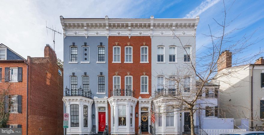 1214 30th Street NW is a superb location a block and a half from the Four Seasons Hotel and close to all of Georgetown's finest retail shops and restaurants. Quintessential Georgetown living welcomes you with this light-filled, classic Federal, beautifully renovated on 4 levels. High ceilings, beautiful bay windows, and views of the city and garden all await you.  The owners meticulous attention to detail is evident throughout the home, and they even repointed all of the brick exterior too.  Fabulous entertaining spaces, and a light filled floor plan greet you in every room. The main level offers an extra wide living room, with a bay window and artfully designed archways leading to the formal dining room, powder room and kitchen. The gourmet kitchen with an island and top of the line appliances, opens to a charming back patio, perfect for outdoor entertaining. The second level of the residence offers a beautiful primary suite comprised of two rooms, a formal dressing room, primary bath and a separate primary bedroom overlooking the back garden and patio. On the opposite side of the staircase is an optional second bedroom, used today as an upstairs family room, flooded with light overlooking the city. The top level of the home includes bedrooms number 3 and 4 with a beautifully renovated hall bath. Continuing downstairs to the lower level (which has its own private front entryway) you are welcomed by the renovated and light-filled mother-in-law suite, complete with its own washer and dryer, kitchenette, Murphy bed, full bath, storage closet and utility room. Welcome to Georgetown!