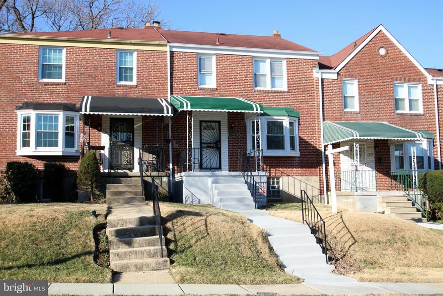 Beautifully renovated w/3 levels - formal LR, sep DR, K w/granite, ss appliances, breakfast nook, 4 BR, 2.5 fully remodeled baths, family room, large rear deck, nice front porch, deep yard. HW floors throughout main & upper levels. 5 min to shopping (Sam s Club & Lowe s) Easy access to Routes 695 & 70. Just 20 min to Downtown, Inner Harbor & BWI.