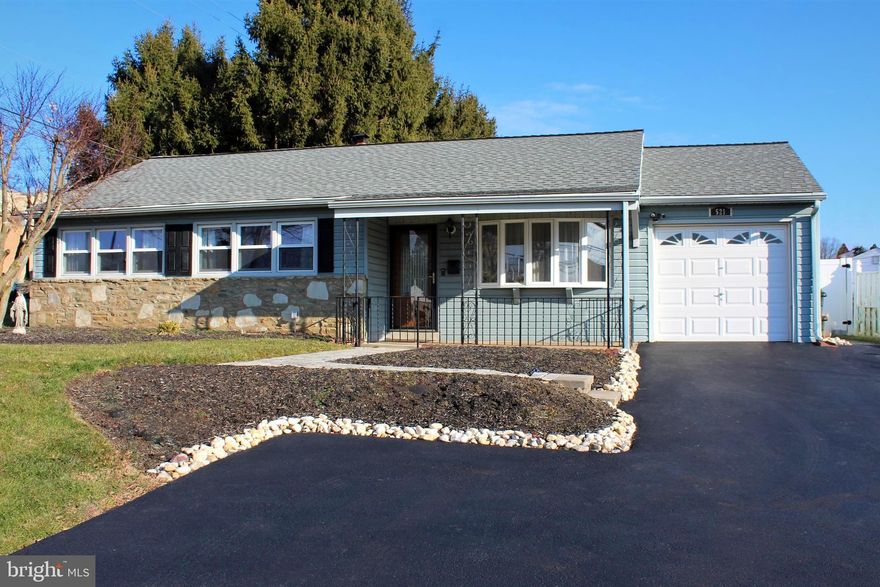 Beautiful single story rancher centrally located and move in ready! New flooring installed recently, replacement windows, a new heater in 2013, a new water heater in 2015, and a new roof in 2010, this home will be maintenance free for years to come. The bright and open family room features bay windows overlooking the front yard, a custom tile entryway, and a large ceiling fan keeping you cool. In the kitchen you'll find plenty of counter and cabinet space along with stainless steel appliances and a glass pane door leading to the back patio. Out back you'll find the covered slate patio to be the perfect size for relaxing outdoors and listening to the rain hitting the tin roof in the summer. Three large bedrooms round out the house all with ample closet space and lots of windows for plenty of natural light.  The full bathroom is tastefully done with quality finishes that will stand the test of time .  The pull down attic and one car garage provide plenty of storage space along with the two included sheds in the back yard. The extended driveway allows for 4+ car parking and the covered front porch features iron fencing with two swinging gates. With maintenance free landscaping and mature trees out back there is nothing left to do but move right in and start unpacking! Come see this stunning home today and make it yours! Please have all offers to the listing agent by Monday 1/25 at 4:00.