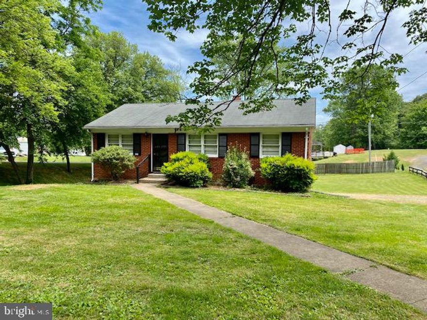 In the County but close to Town of Culpeper, 3BR, 1BA all brick rambler with full basement.  Very pretty lot with shade trees and back yard entertaining space. A good storage shed and parking on lot. House has potential with some updating of your choice. Sold strictly "as is". On well and septic. High speed Internet available on site. Natural gas for cooking, furnace, and hot water.