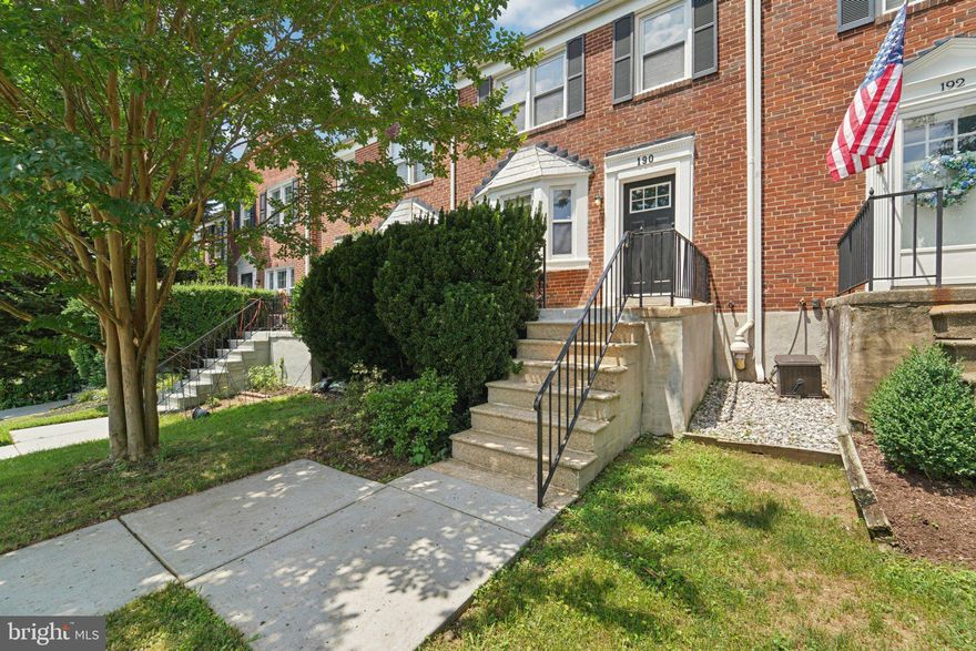 ***REDUCED****Welcome to 190 Dumbarton Road – A Charming Rodgers Forge Townhome
Discover this beautifully updated 3-bedroom, 2-bath brick townhome tucked into the heart of the highly desirable Rodgers Forge community in Towson. From the moment you step inside, you'll appreciate the open layout, hardwood floors throughout the main and upper levels, and the abundance of natural light pouring in through a large bay window in the living room—complete with a ceiling fan for added comfort.
The thoughtfully designed chef’s kitchen boasts a center island, granite countertops, stylish tile backsplash, recessed lighting, and ample custom cabinetry. Stainless steel appliances include a gas range, built-in microwave, dishwasher, and refrigerator. A rear door off the kitchen leads directly to the fully fenced backyard, making indoor-outdoor living and entertaining easy.  The house is very easily accessed from the back as well.  Many other homes have made the back area a parking pad for a flat and easy entrance.
Upstairs, you’ll find three spacious bedrooms and a fully updated hall bath. The primary bedroom offers plenty of space and includes a ceiling fan for year-round comfort.
The finished lower level expands your living space with a large family room, a second full bath, and a bonus room—perfect as a fourth bedroom, home office, gym, or guest suite. Walk-out access to the backyard adds extra convenience.
Recent updates include:
HVAC system (2017)
Brand new garbage disposal (2025)
All of this is just a short stroll to top-rated local schools, community parks, (well known Tot Lot), shopping, dining, and major commuter routes. Come experience why Rodgers Forge is one of Towson’s most treasured historic neighborhoods!
Be sure to check out the virtual tour!