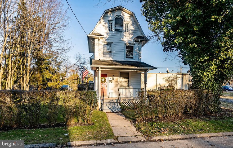 Wonderful 3 story single family home.  This home has 5 bedrooms, 1.5 baths, 2 showers, 2 sinks, 1 tub, fireplace in living room, dining room with built in cabinet lots of windows, large kitchen, new refrigerator, ice maker, dishwasher, mud room back door, washer and dryer, porch.  Large lot great location close to trains and shopping, good schools.  The entire house has been freshly painted inside and out, all carpets cleaned and sanitized, easy to show.