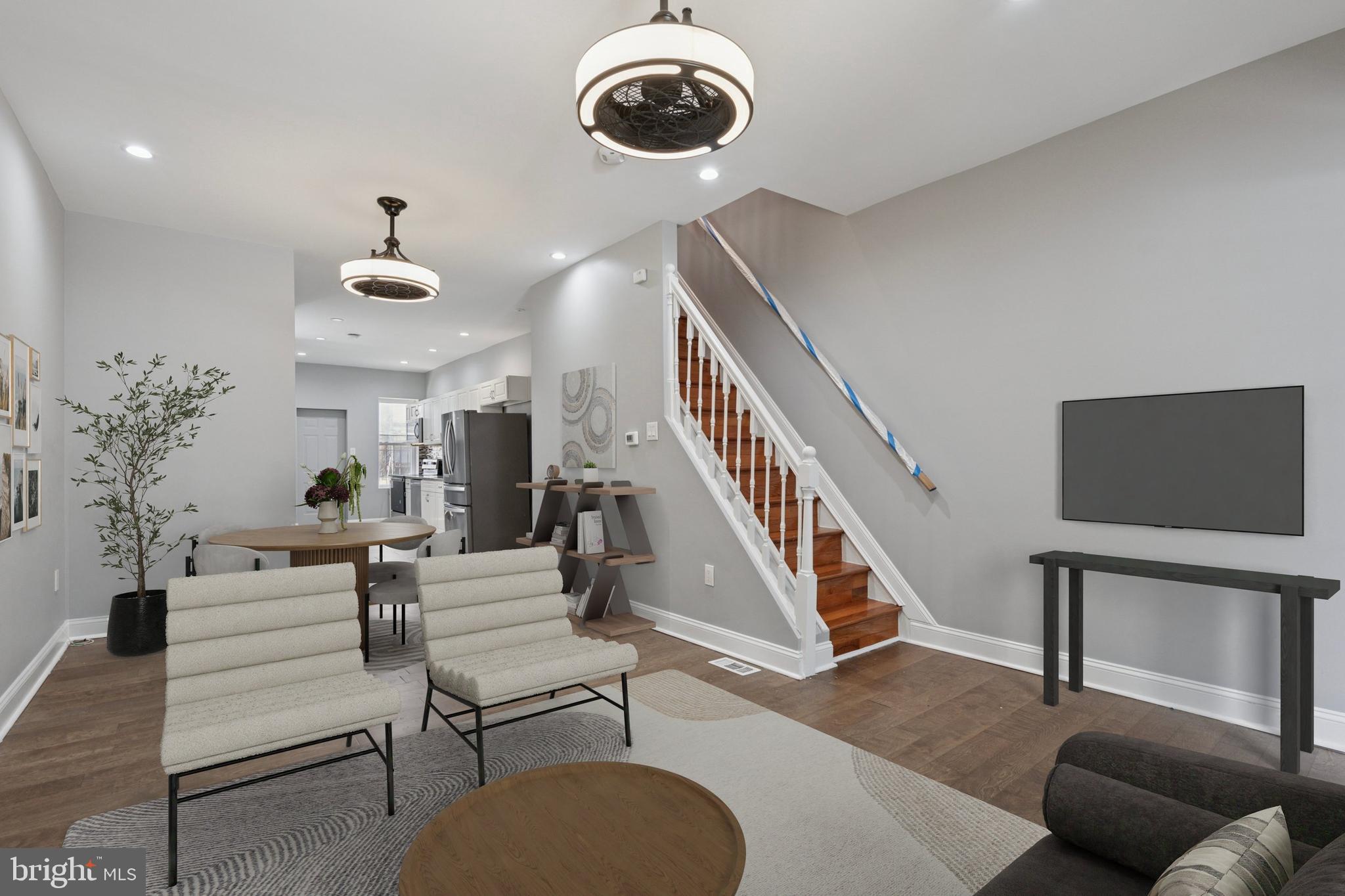 Opportunity to own an awesome home located in the heart of Philadelphia. Major train rail just steps away for ease into center city. This home has a roomy enclosed porch for a cozy Sunroom or landing space for outer wear. Open concept living and dining with modern finishings.