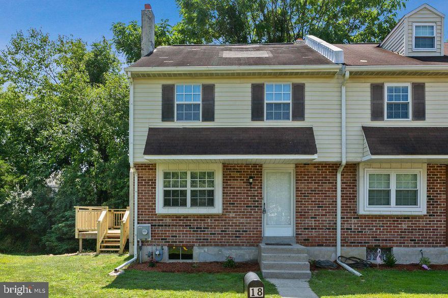 Welcome to this pristine remodeled, move in ready, End Unit townhouse! Once you walk into this beautiful townhome in desirable Colonial Village Green, Aston you'll see for yourself all that this lovely home has to offer! This home has many upgrades and amenities throughout, including custom kitchen cabinetry, granite countertops, stainless steel appliances, brand new central HVAC, fireplace, premium vinyl plank flooring, bathroom fixtures, ceiling fans, deck, window treatments, and much more. Step into the spacious living room (w/ fireplace) which has an abundance of natural sunlight from the huge bay window. The living room leads into a large formal dining room with sliding glass doors that take you onto the new deck. It's a perfect space for barbecuing and entertaining. Enjoy the eat in kitchen and large window overlooking the back yard while cooking with the brand NEW stainless steel appliances!! A newly remodeled half bath completes the first floor. The second floor offers two large bedrooms with an abundance of closet space. The Master bedroom has an en suite private bathroom. The second bedroom has access to a fully remodeled hallway bathroom. The whole third floor is very spacious with walk in closet and could be used as a third bedroom, office, play room, or storage area. Full, unfinished, walk out basement includes Washer & Dryer. Lots of storage space. Two reserved parking spaces are provided directly in front of the home and the community has additional guest parking. Convenient to shops, restaurants, schools, and major highways. Easy commute to Philadelphia and Wilmington. This home is a must see! Don't miss this one, make your appointment today! Available now.