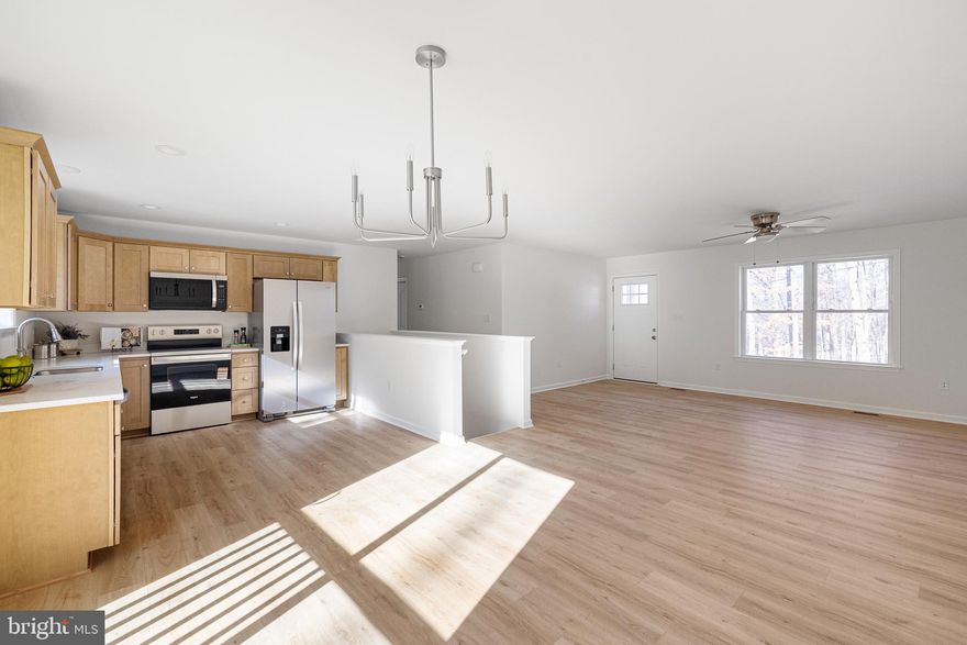 Brand New Completely Finished 3 Bedroom New Construction Rancher with walkout basement! Main level offers an open main level floorplan with LVP Flooring throughout the Family Room, Kitchen ( granite countertops, SS appliances, upgraded cabinets), and hallway( with hall closet).  Primary Bedroom Suite offering views of nature right in your backyard and w/ attached private bathroom featuring double sinks + walk in shower. There are also 2 Additional Bedrooms and Full bathroom. The walkout basement is partially finished with access to the outside. Ample about of storage/ space to customize to your lifestyle ( add a 4th room, gym, office, you name it!). Private yard situated on over half an acre. High Speed Internet, No HOA,  property backs up to preserved state land, less then a mile to Lake Shannondale / Mountain Lake Club, minutes to all amenities, commuter routes, schools, state lines, adventure, night life and more while being tucked away in the peace and nature of Shannondale! Welcome home to 106 Mountain Dew Ct! * Buyer to paid transfer stamps.