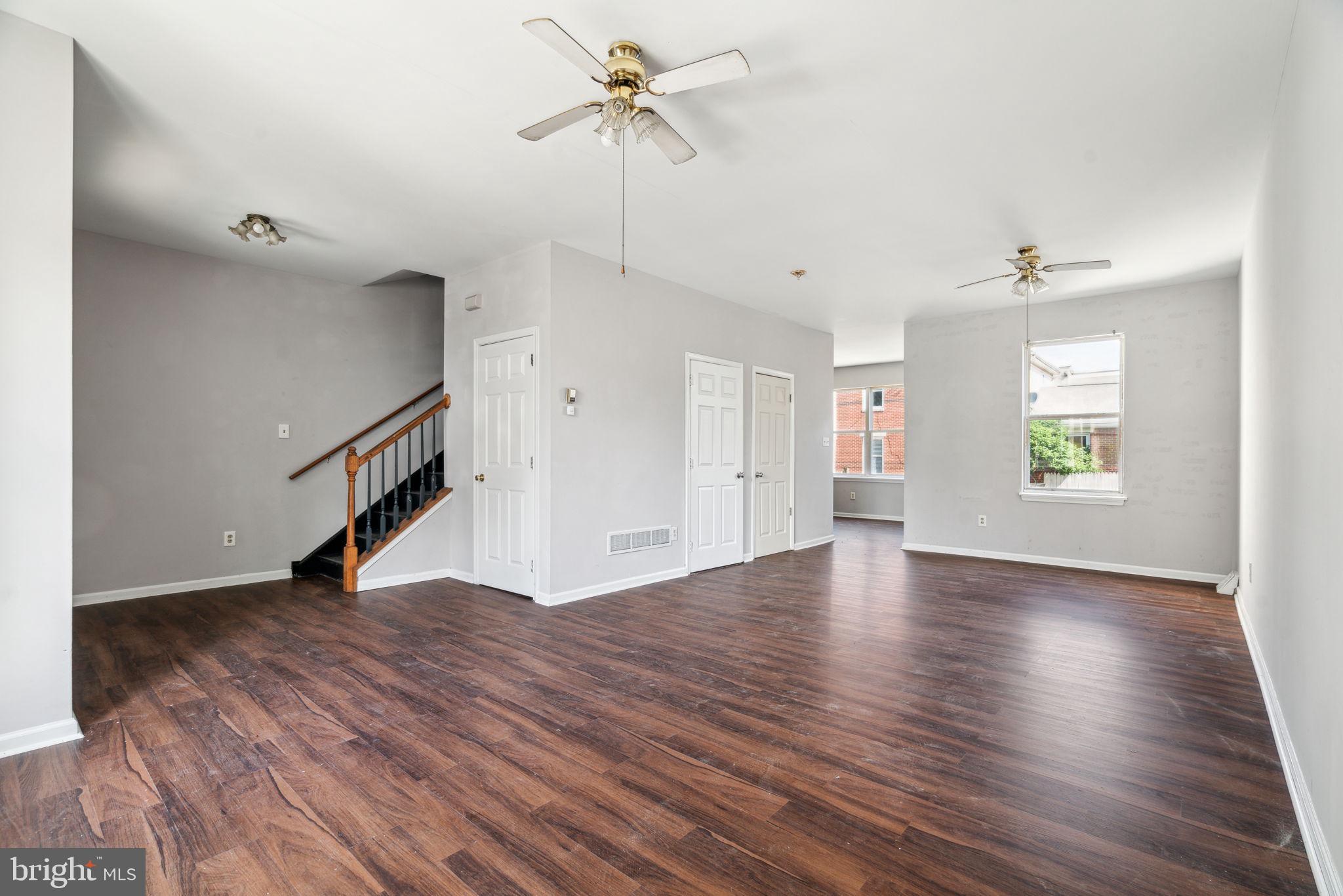 Awesome opportunity to live just 2 blocks from Broad Street in an extra large, wonderfully updated home with parking!! This 4 bed/2 bath home is located just steps from Broad Street, Temple University, restaurants, shops, public transportation and everything you could need within minutes of your front door! Home has a modern kitchen with granite counter tops, fridge with water dispenser and a dishwasher. There is a bathroom on each floor with large showers and a tub upstairs. There is a big yard and a private parking spot in the back of the house. Laundry is located in the dry, unfinished basement. The house has all new floors including new tile in the bathrooms. Hurry up and schedule your showing today!