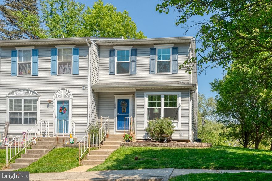 Beautiful light filled end of group townhome is move in ready.  Gilmer Woods is located in Belcamp with quick access to shopping and dining. Close to Aberdeen Proving Grounds, I-95 and other major commuter routes. The large living room has beautiful hardwood floors and leads into a nice neutral kitchen.  New sliding door in the kitchen opens to a large deck, perfect for entertaining.  Upstairs there are two large bedrooms and two full bathrooms.  The finished lower level has a half bathroom.  New windows 2024, New Sliding door 2024, 
New water heater 2026, and Newer HVAC