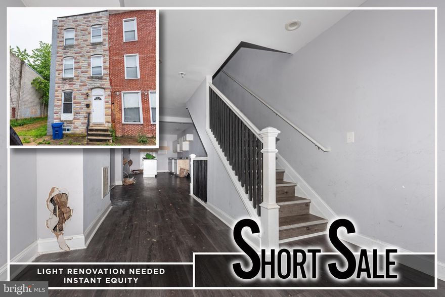 PRICED TO SELL!  4 LEVEL ROWHOME IN NEED OF SOME TLC WITH GREAT POTENTIAL!  Main level with a spacious living room and dining area, and an island kitchen with granite counters, 2nd level with 2 bedrooms and 1 full bath, 3rd level Primary bedroom suite, a finished basement with a family room, and a large rear patio.  Property will NOT pass FHA financing.  Sold As-Is - Seller will make no repairs.  Adjacent lot is not part of the sale.