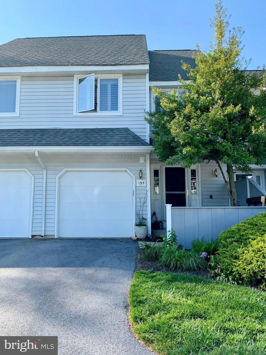 This updated 3 bedroom, 2 1/2 bath townhouse conveniently located off Route 1 in Kennett Square is beautiful.  Outside is maintained by the HOA and kept in pristine condition.  From the cul de sac  you walk into the larger foyer with a full closet and room to drop your keys and shoes.  The kitchen is open and updated with new countertops, sink and paint. The living room has vaulted ceilings and opens to the dining room and kitchen.  The back deck has plenty of room for a table chairs and grill and lots of privacy.   Upstairs you will find the master bedroom with ensuite bathroom that has been updated with new cabinetry and sink.  The master bedroom has a feature wall, plenty of light and fresh paint.  The walk-in closet is an added bonus.  The second bedroom is bright and airy as well as the hall bath.  This level has the laundry in the main hall for added convenience.  The third floor is a game room/guest room combination.  Plenty of light from the two skylights and vaulted ceiling.  The basement is full and features a french drain, sump pump and lots of storage. The oversized one car garage with storage and an inside entrance to the front hallway.  This home is priced to sell!