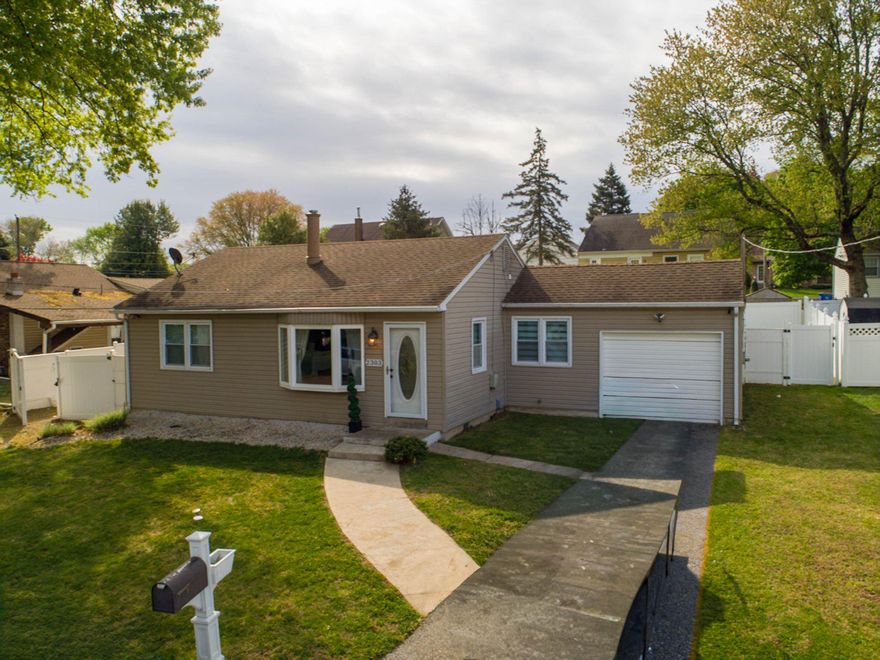 This charming 3-bed, 2-bath Bensalem Ranch offers easy, one-floor living with a secluded, fenced rear yard, relaxing deck, and covered porch for your morning coffee. Perfect for entertainers or hobbyists, this home features dual driveways, gated parking for boats/RVs/trailers, and a large storage shed. Inside, enjoy a sun-drenched, open layout, updated yet creative touches throughout, and a peaceful main BR w/ En suite. 
Bright & Airy Living: A spacious living room with a huge bay window fills the home with natural light. The cleverly installed, included aquarium and mounted TV add a unique touch!  A bright, open-flow dining area leads thru Sliders to the Rear Deck as well as wraps around into a kitchen featuring repainted cabinetry and modern countertops w/all appliances included.
A thoughtful Split Floor Plan with the uniquely created Main Bedroom w/En Suite and walk-in closet is tucked away behind the kitchen, while two spacious additional bedrooms with good closet space and a shared updated full bath occupy the other side of the home for maximum quiet time.  This move-in ready home is located in a peaceful neighborhood while keeping you close to all that Bensalem has to offer.  The Above ground pool can be ready for summer fun or easily removable for a larger play area.