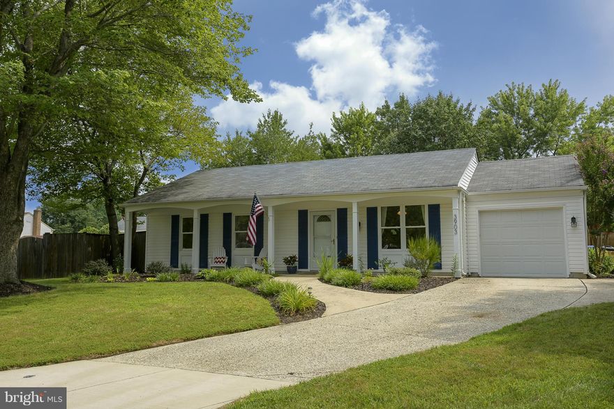 Beautiful one-level living in a cul-de-sac. Remodeled kitchen w/custom 43" hardwood cabinets, brand new stainless steel appliances & granite counters.  Views of fenced 1/3 acre from the 12'x16' all-season sunroom.  This 3 bed/1bath rambler with attached 1-car garage boasts gleaming floors, high-efficiency windows, new HVAC & more upgrades all within a prime location. Tax rec wrong:sq ft are 1232