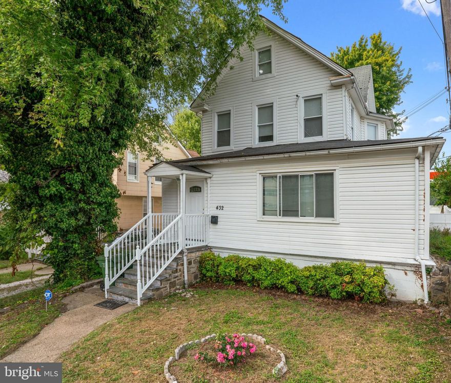 Full of charm and character, this spacious 5-bedroom home offers a warm and inviting layout with hardwood floors throughout the family and dining rooms as well as the second and third levels. The eat-in kitchen features granite countertops, a subway tile backsplash, gas cooking, and unique open shelving, with direct access to the rear deck and fenced backyard. A full bath on the main level adds convenience, along with two versatile bonus rooms ideal for home offices, a playroom, or a sunroom. Upstairs, the second level offers three bedrooms and a beautifully updated hall bath with a double-sink vanity and soaking tub. The third level provides even more living space with two additional bedrooms and a half bath. Outdoor highlights include a privacy-fenced backyard and a charming stone accent wall in the front yard. A truly special home with space, flexibility, and character throughout! Mortgage savings may be available for buyers of this listing.