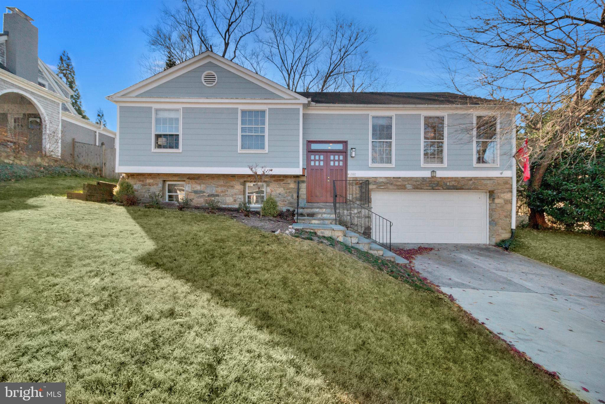 A truly special home in the sought-after Rollingwood neighborhood of Chevy Chase on nearly a quarter-acre lot. If you have been looking for a spacious one level living home, this is the one! Sunny and spacious living room, eat in kitchen with French doors that lead to a formal dining room and family room. Also on the main level are a gorgeous family room with floor to ceiling windows, a massive stone fireplace with sliding glass doors to a large covered and screened in porch, primary suite with new bath also with sliding glass doors to the screened in porch, plus two bedrooms and new hall bath. The home’s large covered screened-in porch opens out onto a lovely and large rear yard. In the finished lower level there are two more bedrooms and full bath, large private office, large laundry room, an extra storage room and an oversized 2-car garage.
