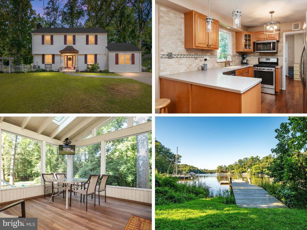 Welcome to 37 Severndale Road, an updated 4-bedroom, 2.5-bath home tucked away on a quiet cul-de-sac in one of Severna Park’s most desirable water-privileged communities. The main level features hardwood floors, a modern kitchen with stainless steel appliances, a spacious dining room, large living room with wood-burning fireplace, family room, updated half bath, and mudroom. A beautiful screened porch with mahogany flooring overlooks the private, fenced backyard that backs to the woods. Upstairs offers three spacious bedrooms and a full bath plus a primary suite with renovated bath. The walkout basement is partially finished with abundant storage and potential for additional living space. Major updates include roof (2024), water heater (2021), HVAC (2018), sump pump (2023), kitchen (2018), carpet(2025) and side deck (2025). Severndale residents enjoy private water access to the Severn River with a pier, floating dock, kayak storage, and picnic area, all just minutes from the B&A Trail, Kinder Farm Park, top-rated Severna Park schools, shopping, and commuter routes.