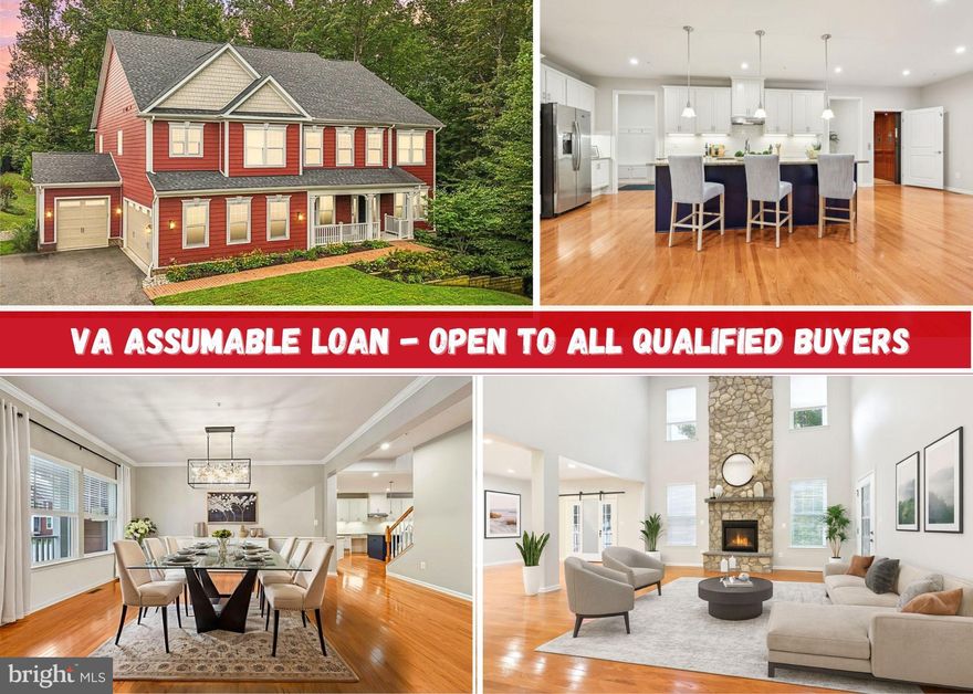 VA ASSUMABLE LOAN AVAILABILITY!!!  Welcome to 17080 Belle Isle Drive, a stunning colonial home in the award-winning Potomac Shores community. With timeless curb appeal, a full-width front porch, and over 6,000 square feet of beautifully designed living space, this red Craftsman-style residence blends luxury, accessibility, and lifestyle.

Step inside to soaring ceilings, rich hardwood floors, and walls of windows that fill the home with natural light. The open-concept main level is made for modern living, anchored by a gourmet kitchen featuring granite countertops, double ovens, high-end stainless steel appliances, and an oversized island perfect for hosting or everyday life. The adjacent family room with a cozy gas fireplace completes the inviting gathering space.

Upstairs, the spacious primary suite offers a serene sitting area, dual walk-in closets, and a spa-like bath with separate vanities and a large walk-in shower. Additional bedrooms are generously sized and connected by a well-appointed Jack & Jill bath.

Thoughtfully designed for ease and comfort, this home includes a private residential elevator, wide doorways, and multiple walk-in showers—ensuring effortless accessibility on every level.

The fully finished lower level adds even more versatility with a large recreation area, full bathroom, and direct walk-out access to a peaceful, tree-lined yard. Enjoy quiet mornings or evening sunsets from the stamped concrete patio surrounded by nature.

As a resident of Potomac Shores, you’ll enjoy resort-style amenities like a Jack Nicklaus Signature golf course, state-of-the-art fitness center, scenic walking trails, and the upcoming VRE station for seamless commuting.

17080 Belle Isle Drive offers a rare combination of elegance, comfort, and convenience—all in one of Northern Virginia’s most sought-after communities.