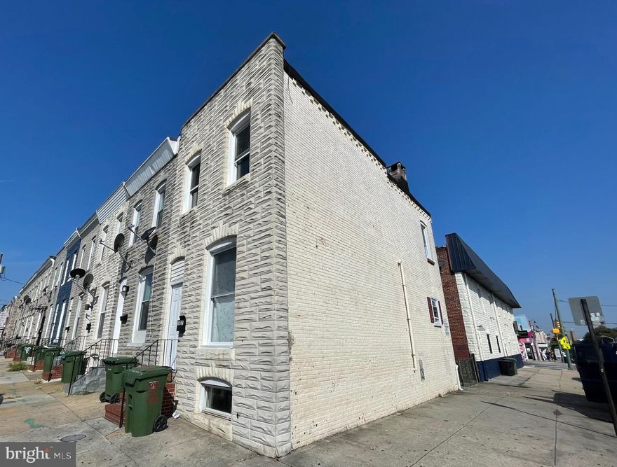 End of Group property on the corner of Mount Pleasant Ave and Conkling. The property needs cosmetic finishes, such as flooring and paint, but it featured a brand new shaker style kitchen (2021 install), newer appliances, water-heater (2019), windows. Rental market warrants a monthly rent of $1100+. Ground rent is unknown. Property is sold as-is.