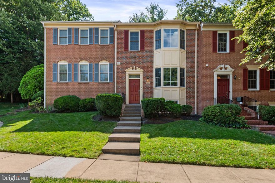 Georgetown style townhouse in quiet cul-de-sac, Beautiful Community with only 22 Townhomes. Pond with Fountain in the community entrance.  Well maintained 3 bedrooms and 3.5 Baths, (2 En-suite bedrooms upstairs, one in lower level), Large Double closets,  remodeled Bathroom w/Granite Vanity, tiled floors and shower, renovated Kitchen w/Granite Countertops, Hardwood Floors on Main level,  Brick Patios enclosed for privacy and backs to woods, Walkable distance to West Falls Church Metro Station , McLean Pyramid Schools: Haycock ES - Longfellow MS - McLean HS.  Ample parking,  Easy and quick access to Tysons, 66, 495 & DC.